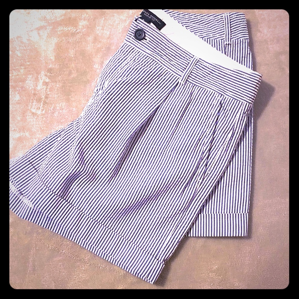 Banana Republic striped cotton shorts